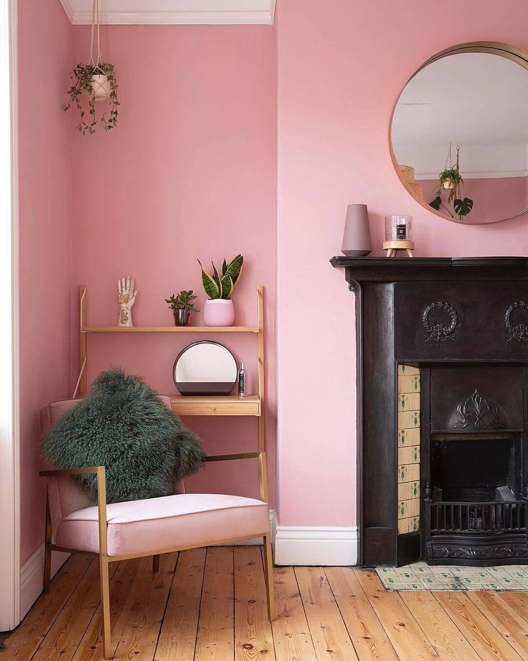 Pink living room paint ideas