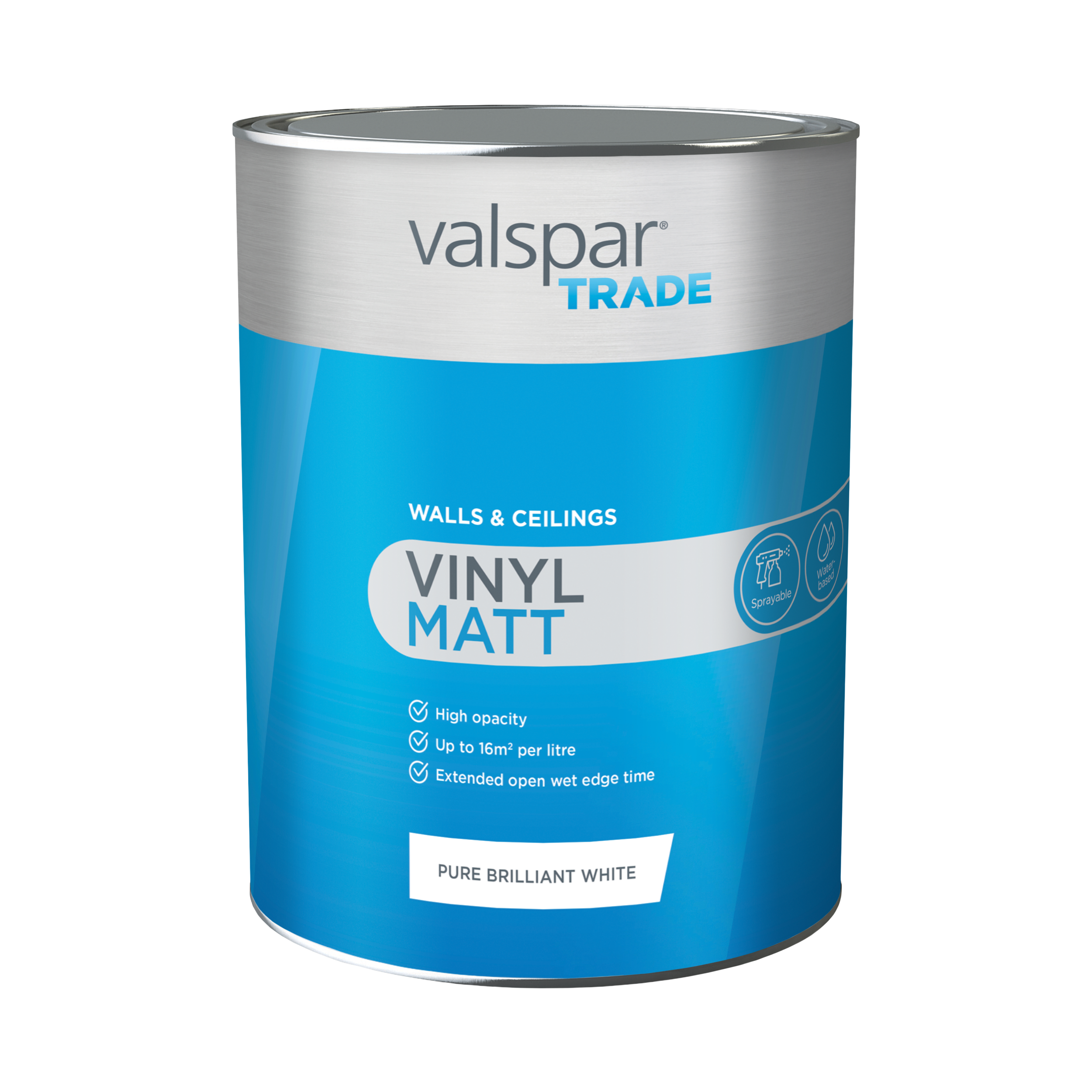 Valspar® Trade Walls & Ceilings Pure Brilliant White Vinyl Matt